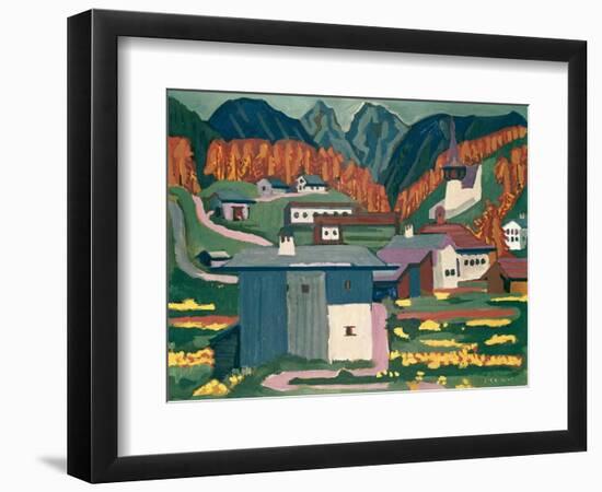 Autumn Landscape with Rifle Range, 1926-Ernst Ludwig Kirchner-Framed Premium Giclee Print