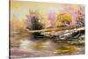 Autumn Landscape With Snow And The River-balaikin2009-Stretched Canvas