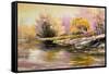 Autumn Landscape With Snow And The River-balaikin2009-Framed Stretched Canvas