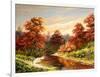 Autumn Landscape With The River-balaikin2009-Framed Art Print