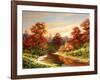 Autumn Landscape With The River-balaikin2009-Framed Art Print