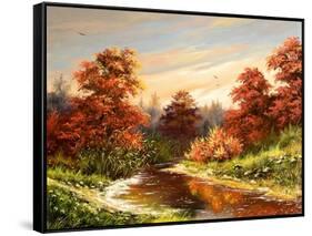 Autumn Landscape With The River-balaikin2009-Framed Stretched Canvas