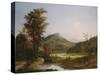 Autumn Landscape-Thomas Birch-Stretched Canvas