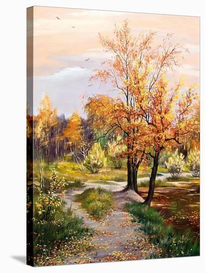 Autumn Landscape-balaikin2009-Stretched Canvas