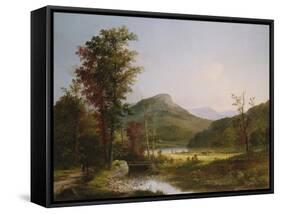 Autumn Landscape-Thomas Birch-Framed Stretched Canvas