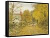 Autumn Lane-Edward Wilkins Waite-Framed Stretched Canvas