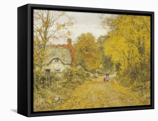 Autumn Lane-Edward Wilkins Waite-Framed Stretched Canvas