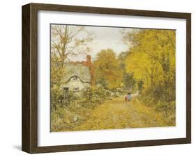 Autumn Lane-Edward Wilkins Waite-Framed Giclee Print