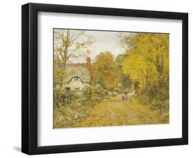 Autumn Lane-Edward Wilkins Waite-Framed Giclee Print