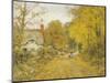 Autumn Lane-Edward Wilkins Waite-Mounted Giclee Print