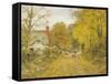 Autumn Lane-Edward Wilkins Waite-Framed Stretched Canvas