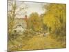 Autumn Lane-Edward Wilkins Waite-Mounted Giclee Print