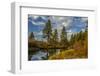 Autumn, Lava Island Falls Trail, Deschutes River, Deschutes National Forest, Oregon, USA-Michel Hersen-Framed Photographic Print