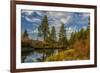 Autumn, Lava Island Falls Trail, Deschutes River, Deschutes National Forest, Oregon, USA-Michel Hersen-Framed Photographic Print