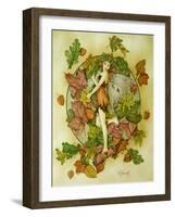 Autumn Leaf Fairy-Linda Ravenscroft-Framed Giclee Print