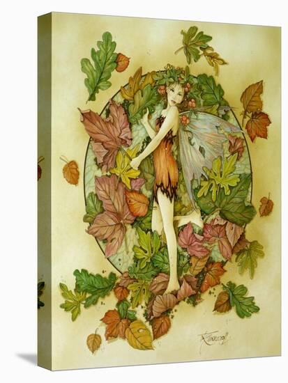 Autumn Leaf Fairy-Linda Ravenscroft-Stretched Canvas