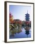 Autumn Leaves and Five-Story Pagoda, Toji Temple (Kyo-O-Gokoku-Ji), Kyoto, Honshu, Japan-null-Framed Photographic Print