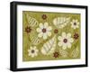 Autumn Leaves and Flowers-stephconnell-Framed Art Print