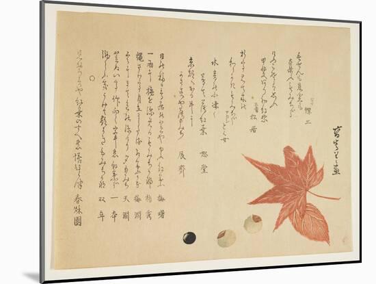 Autumn Leaves and Nuts, 1849-76-Ko Sukoku II-Mounted Giclee Print