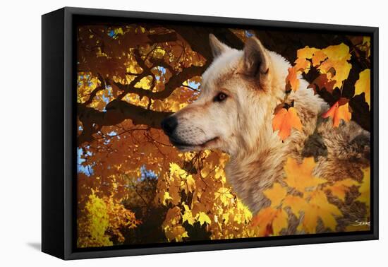 Autumn Leaves and Wolf-Gordon Semmens-Framed Stretched Canvas