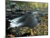 Autumn Leaves at Packers Falls on the Lamprey River, New Hampshire, USA-Jerry & Marcy Monkman-Mounted Photographic Print