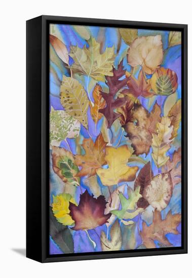 Autumn Leaves V-Sharon Pitts-Framed Stretched Canvas