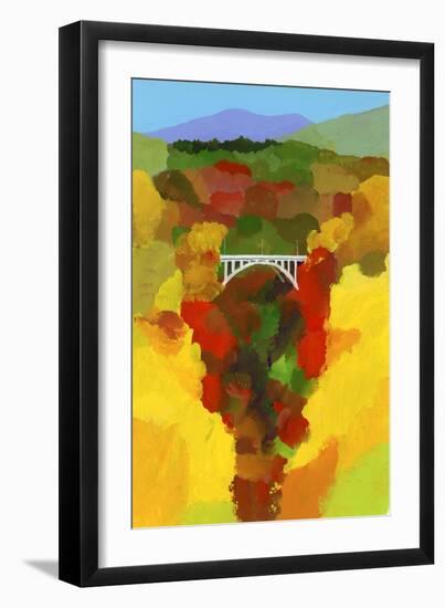 Autumn leaves valley-Hiroyuki Izutsu-Framed Giclee Print