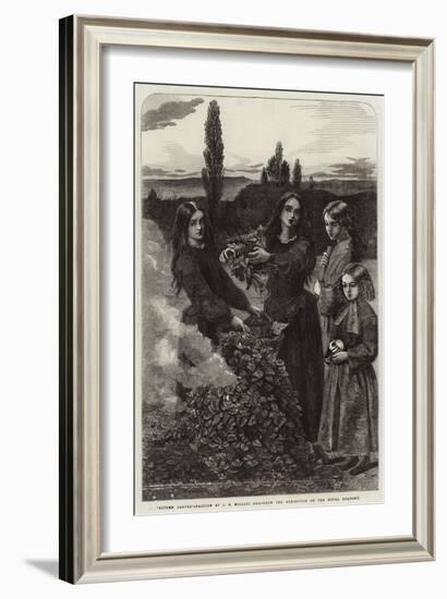 Autumn Leaves-John Everett Millais-Framed Giclee Print