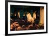 Autumn Light Penetrates a Forested Area of Richmond Park-Alex Saberi-Framed Photographic Print