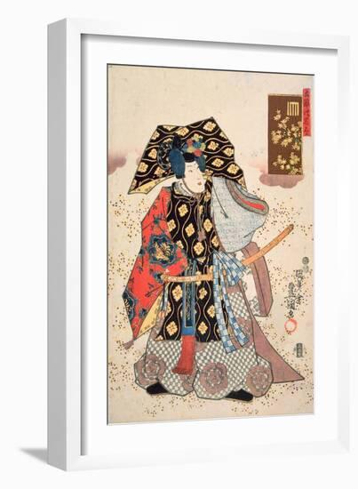 Autumn Maple from the Series, 'Flowers for the Five Festivals', 1847-52-Utagawa Kunisada-Framed Giclee Print