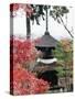 Autumn Maple Leaves at 16th Century Jojakko Ji Temple, Arashiyama Sagano Area, Kyoto, Japan-Christian Kober-Stretched Canvas