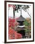 Autumn Maple Leaves at 16th Century Jojakko Ji Temple, Arashiyama Sagano Area, Kyoto, Japan-Christian Kober-Framed Photographic Print