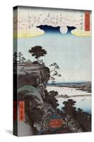 Autumn Moon at Ishiyama, Japanese Wood-Cut Print-Lantern Press-Stretched Canvas