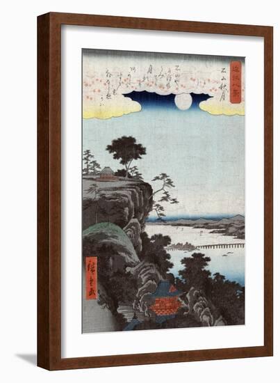 Autumn Moon at Ishiyama, Japanese Wood-Cut Print-Lantern Press-Framed Art Print