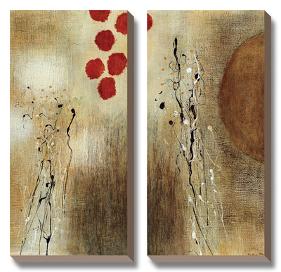 Autumn Moon II-Heather Mcalpine-Stretched Canvas