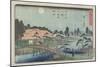 Autumn Moon over Mokuboji Temple, C. 1840-1842-Utagawa Hiroshige-Mounted Giclee Print