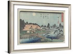 Autumn Moon over Mokuboji Temple, C. 1840-1842-Utagawa Hiroshige-Framed Giclee Print