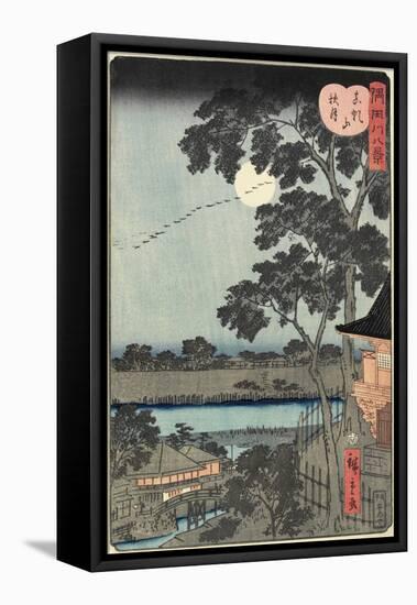 Autumn Moon over the Matsuchiyama Hill November 1861-null-Framed Stretched Canvas
