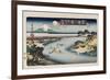 Autumn Moon, Tama River', from the Series 'Eight Views of Famous Places'-Toyokuni II-Framed Giclee Print