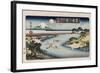 Autumn Moon, Tama River', from the Series 'Eight Views of Famous Places'-Toyokuni II-Framed Giclee Print