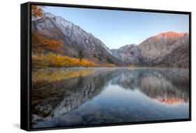 Autumn Morning, First Light, Convict Lake, Sierra Nevada-Vincent James-Framed Stretched Canvas