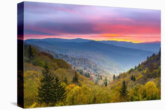 Autumn Morning in the Smoky Mountains National Park.-SeanPavonePhoto-Stretched Canvas