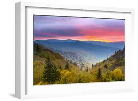 Autumn Morning in the Smoky Mountains National Park.-SeanPavonePhoto-Framed Photographic Print