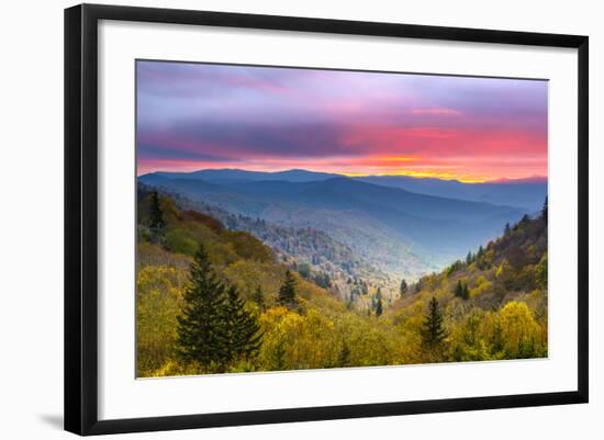 Autumn Morning in the Smoky Mountains National Park.-SeanPavonePhoto-Framed Photographic Print