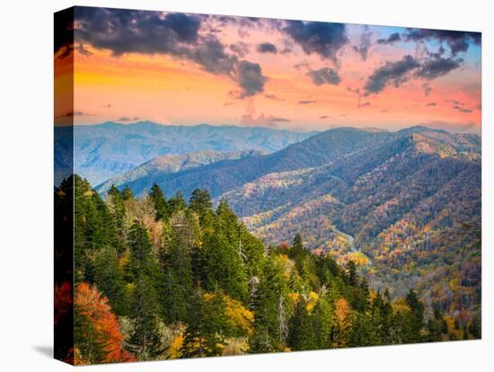 Autumn Morning in the Smoky Mountains National Park-Sean Pavone-Stretched Canvas