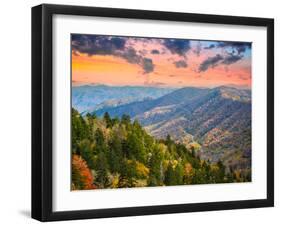 Autumn Morning in the Smoky Mountains National Park-Sean Pavone-Framed Premium Photographic Print