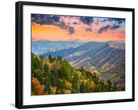 Autumn Morning in the Smoky Mountains National Park-Sean Pavone-Framed Photographic Print