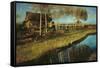 Autumn Morning on the Canal-Otto Wagner-Framed Stretched Canvas