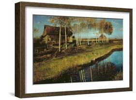 Autumn Morning on the Canal-Otto Wagner-Framed Giclee Print