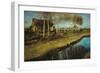 Autumn Morning on the Canal-Otto Wagner-Framed Giclee Print